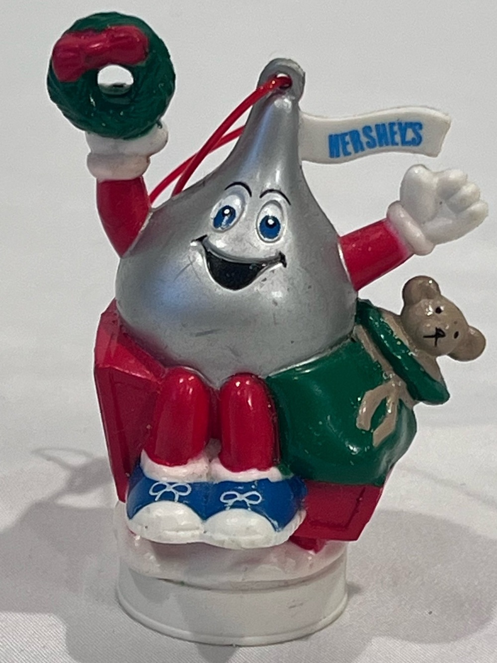 Vintage 1995 Hershey’s Christmas Ornament Silver Wreath